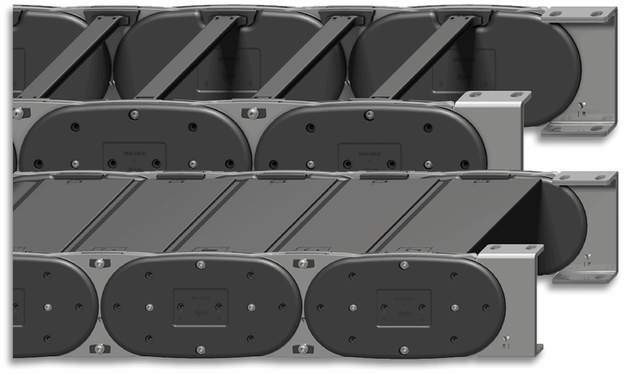 Plastic-steel hybrid e-chain - ASI Automatikk AS